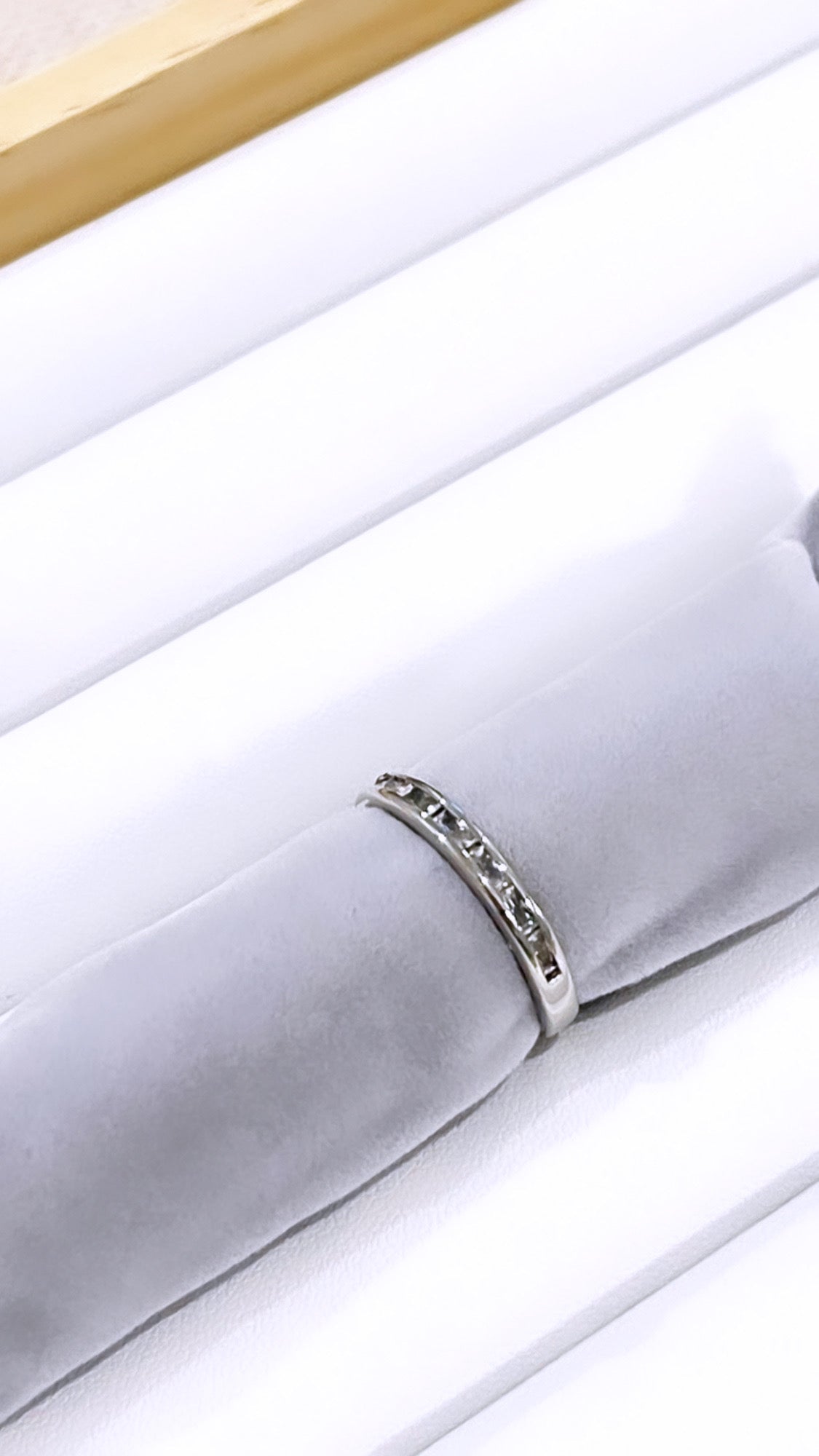 Zirconia Baguette Rhodium Band Ring
