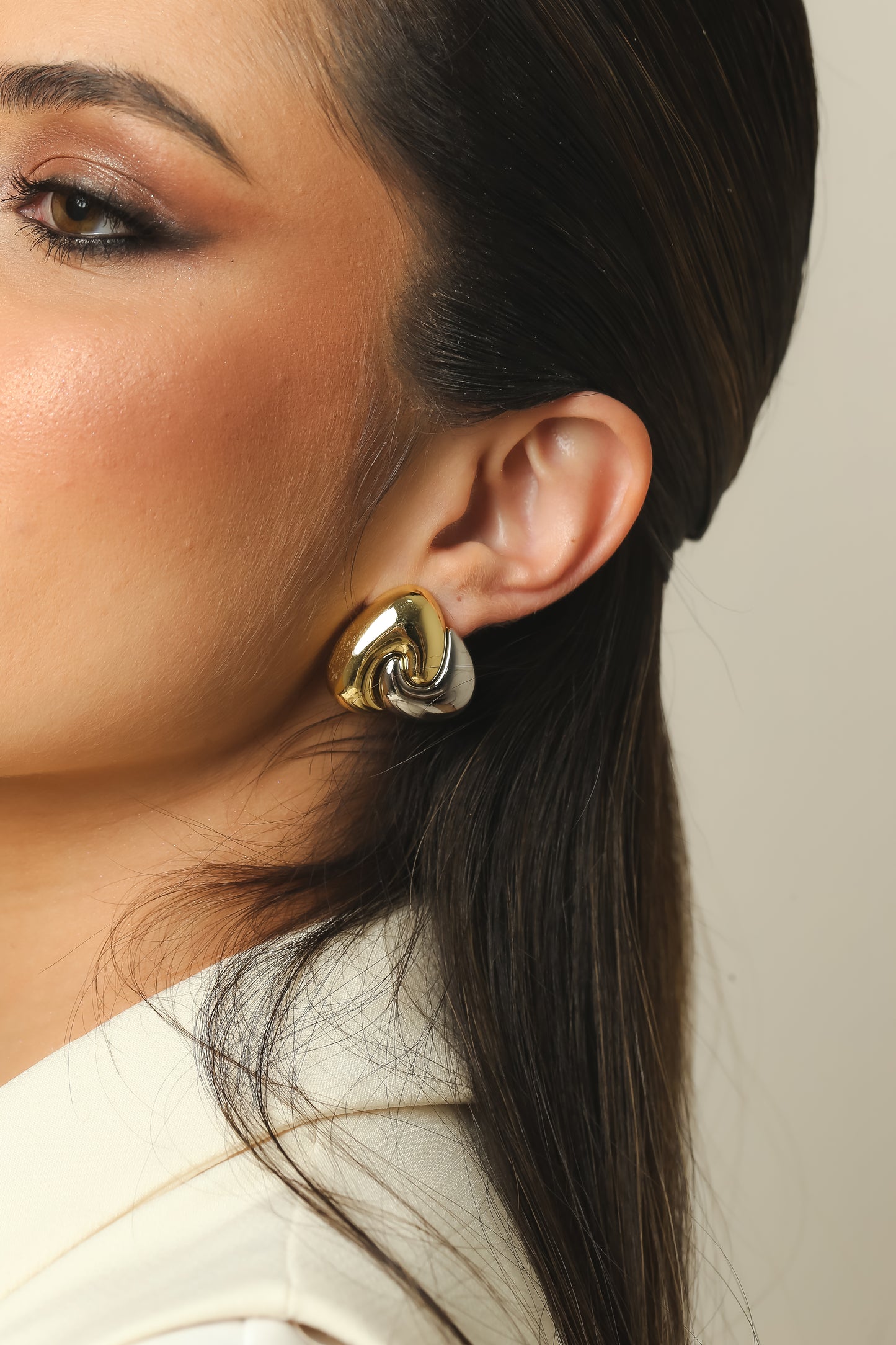 Swirl Mix Metal Earring