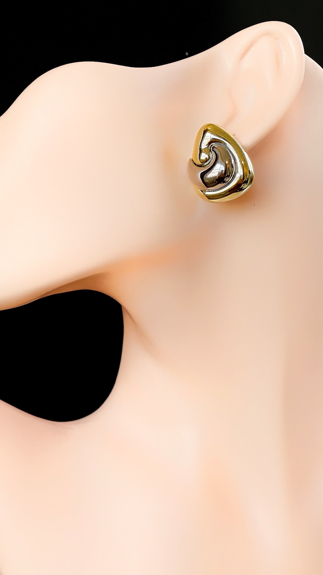 Swirl Mix Metal Earring