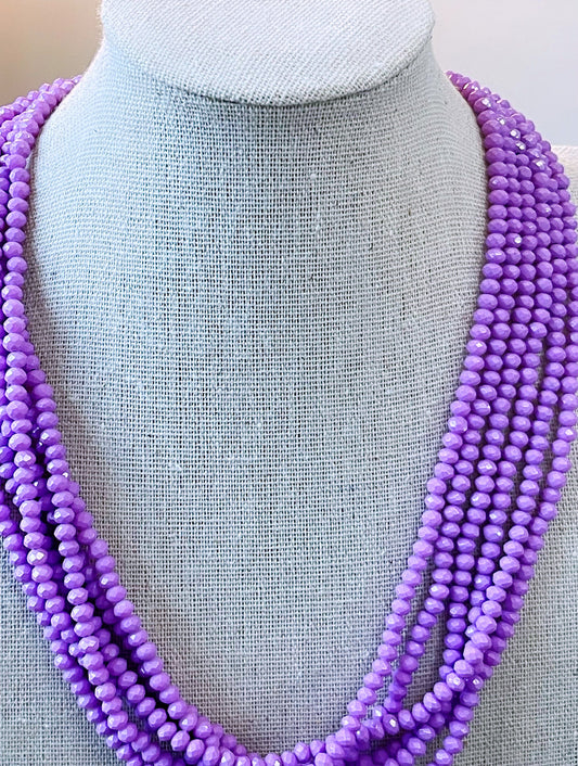 Purple Torsade Necklace