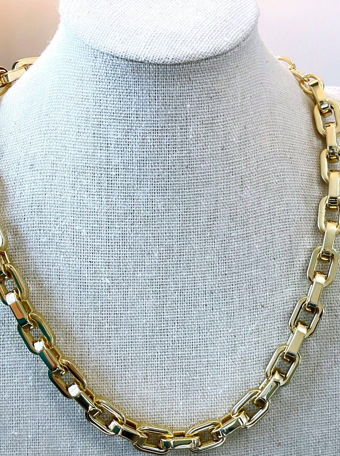 10MM Squared Link Choker Necklace