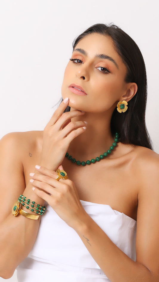 Metal & GemStone Beads Bracelet