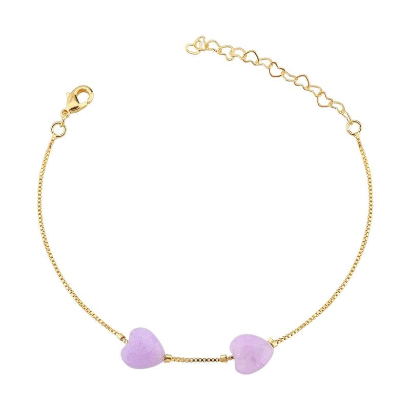 Quartz Heart Bracelet