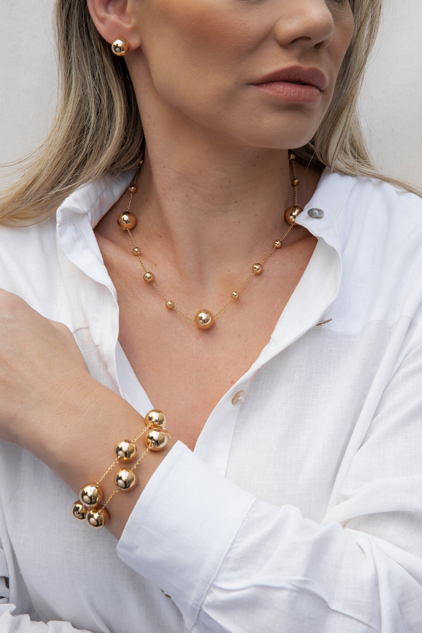 14MM Glossy Balls Bracelet
