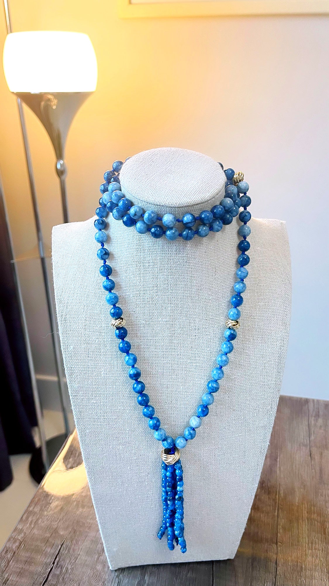 Gemstone Tessel Long Necklace