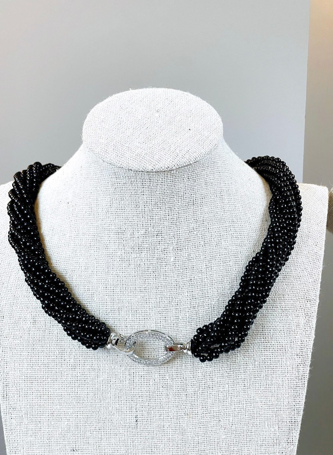 10 Layer Shell Pearl Torsade Necklace