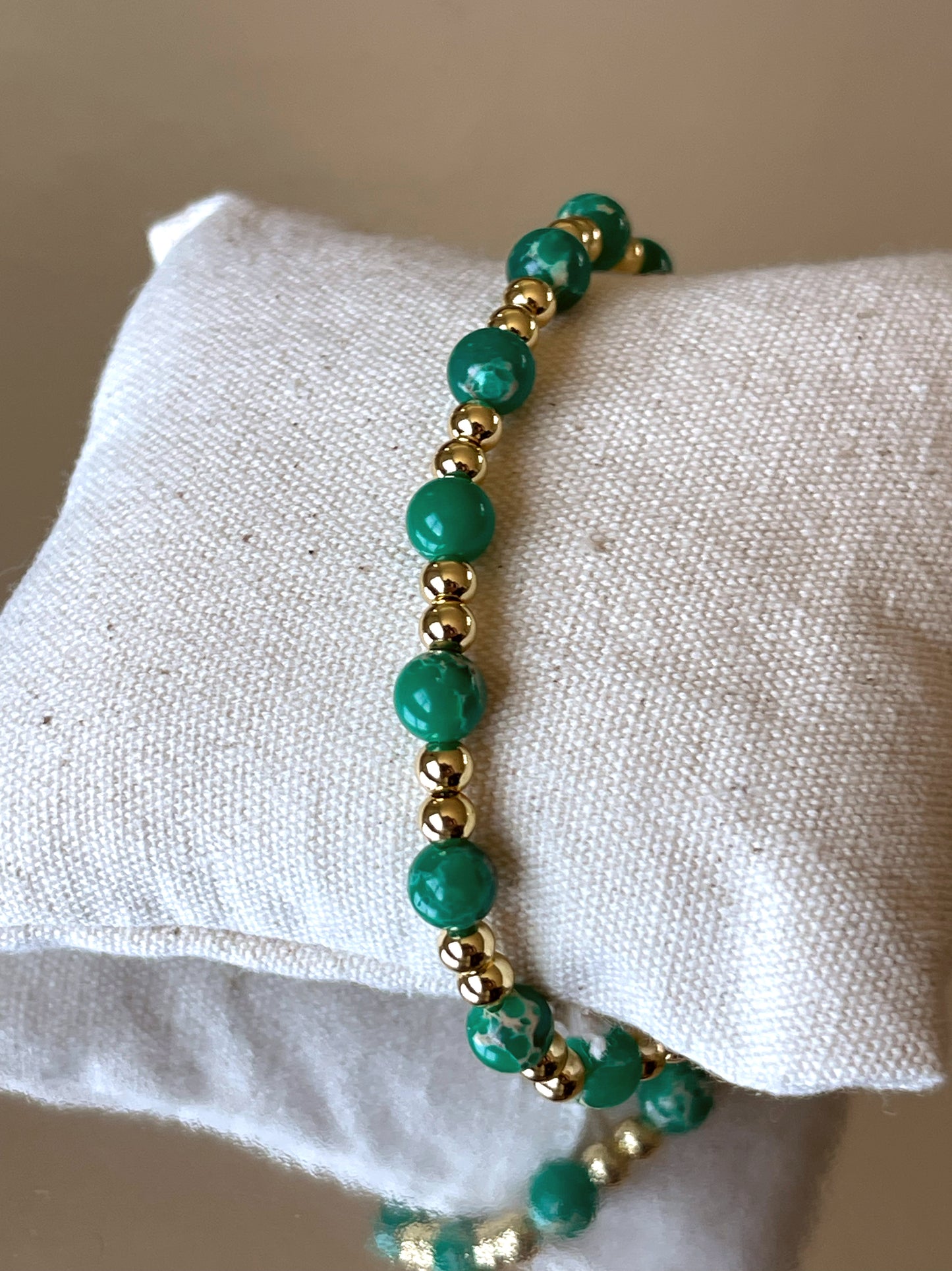 Metal & GemStone Beads Bracelet