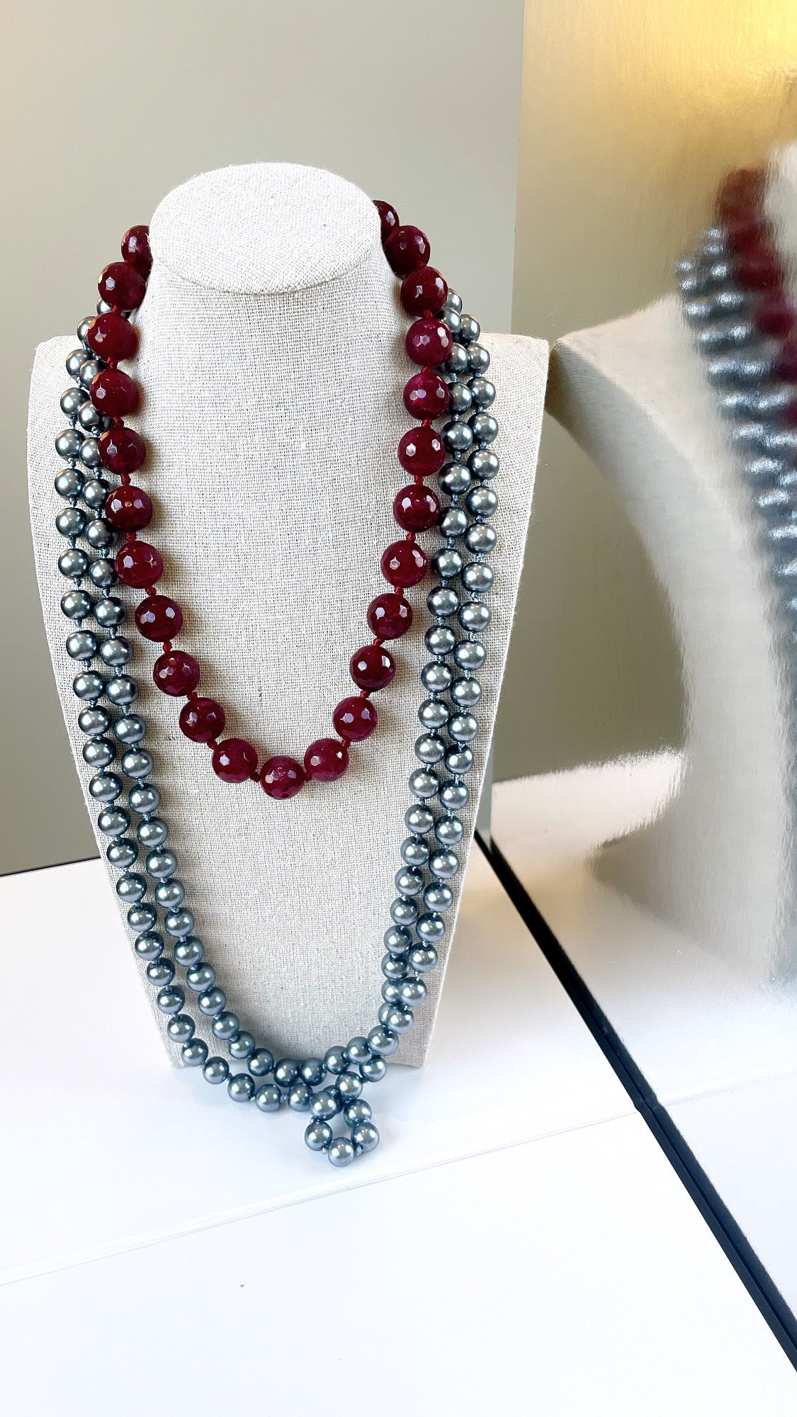 Color Shell Pearl Long Necklace