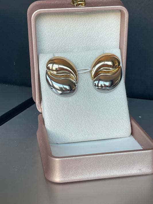 Yin Yang Mix Metal Earring