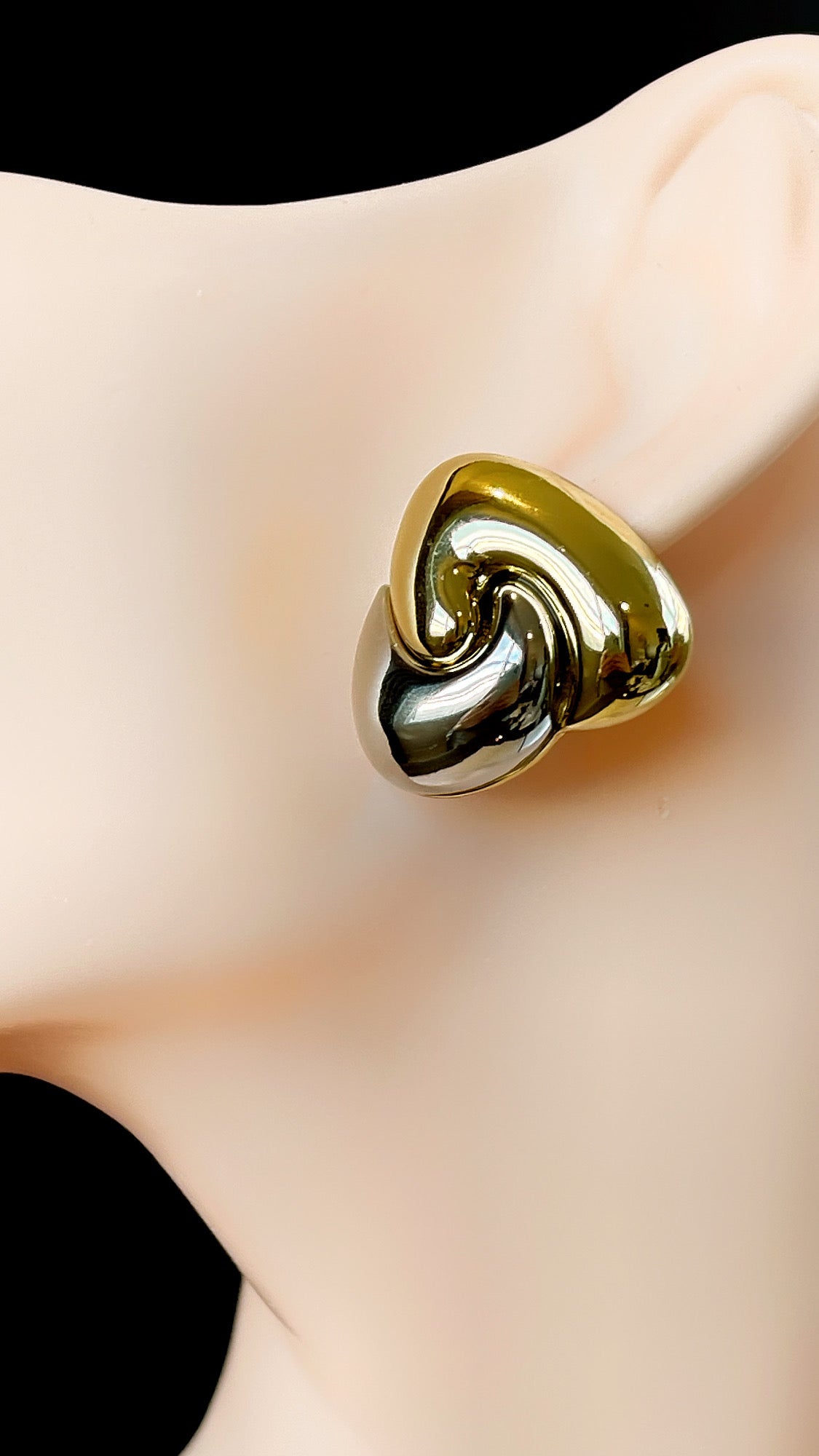 Swirl Mix Metal Earring
