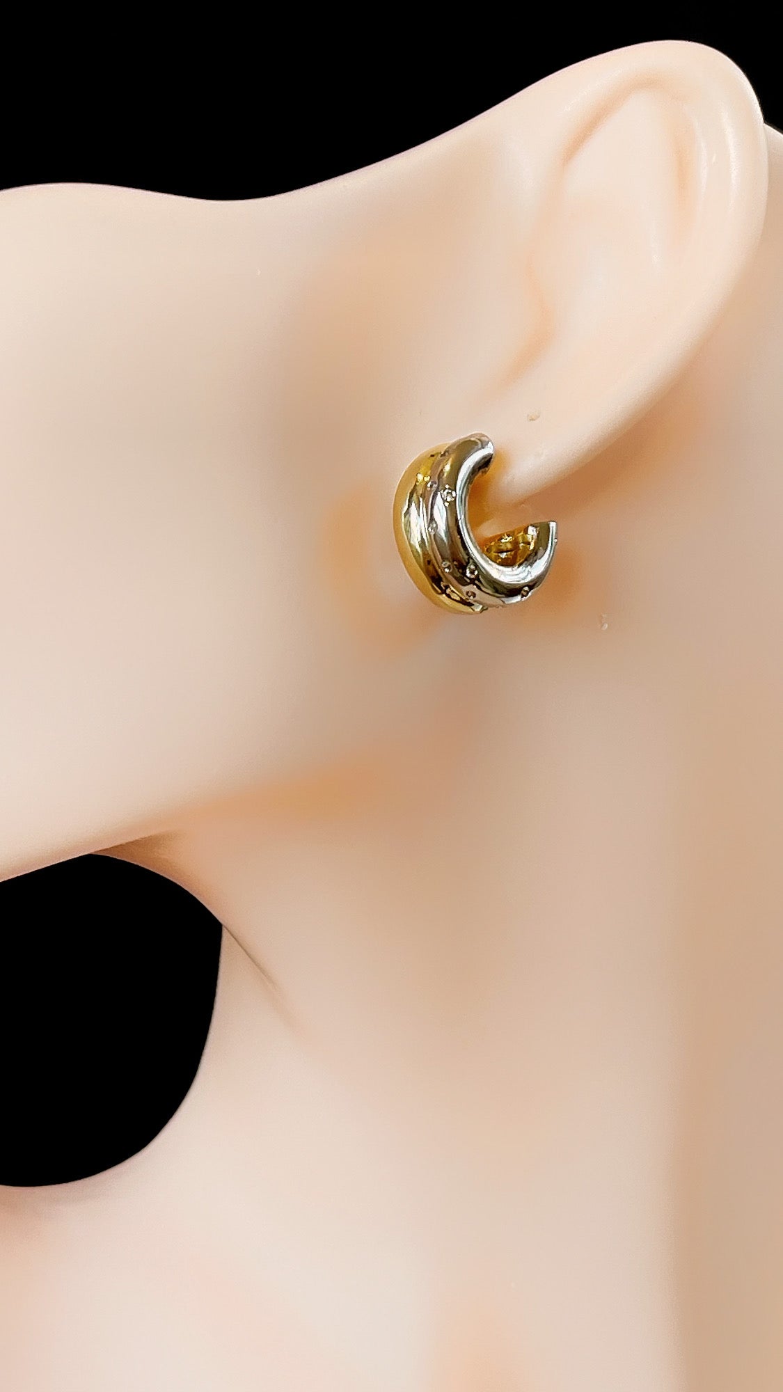 Mix Metal Small Earring Hoop