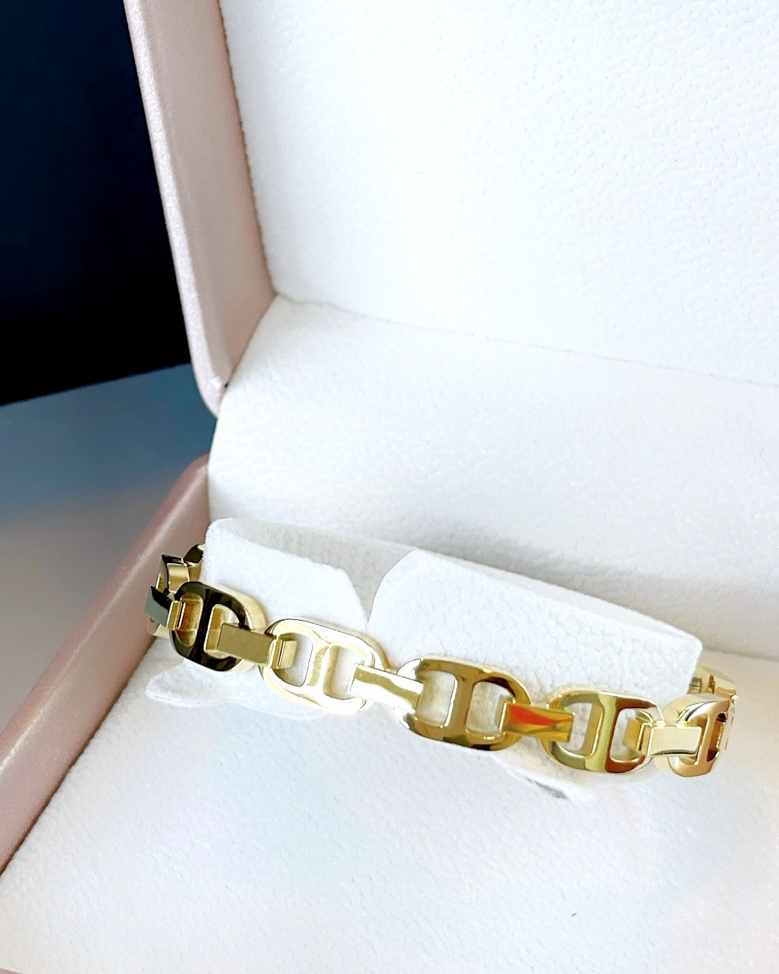 H Designer Link Bangle Bracelet