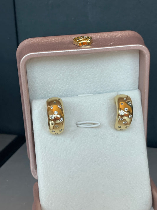 Sky Glossy Square Earring Hoop