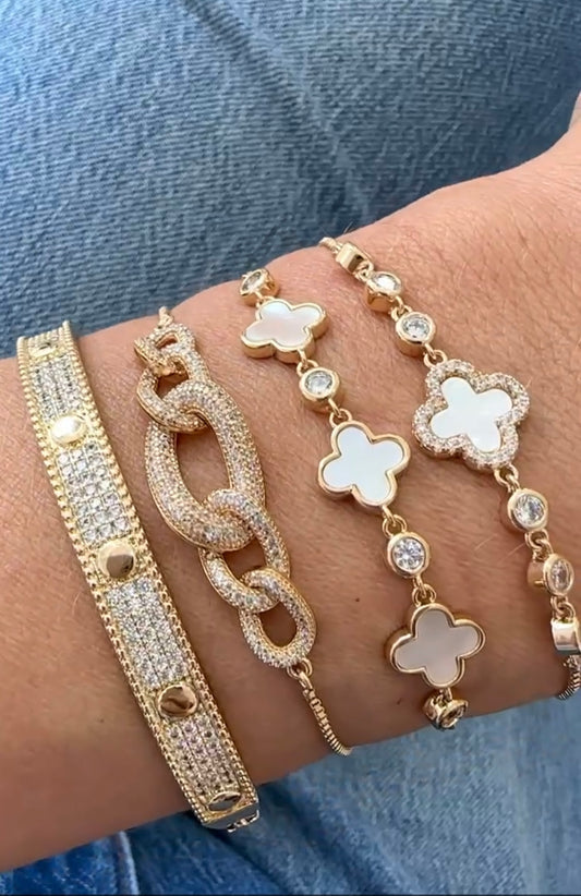 VC Inspiration Multi Clovers Adjustable Bracelet