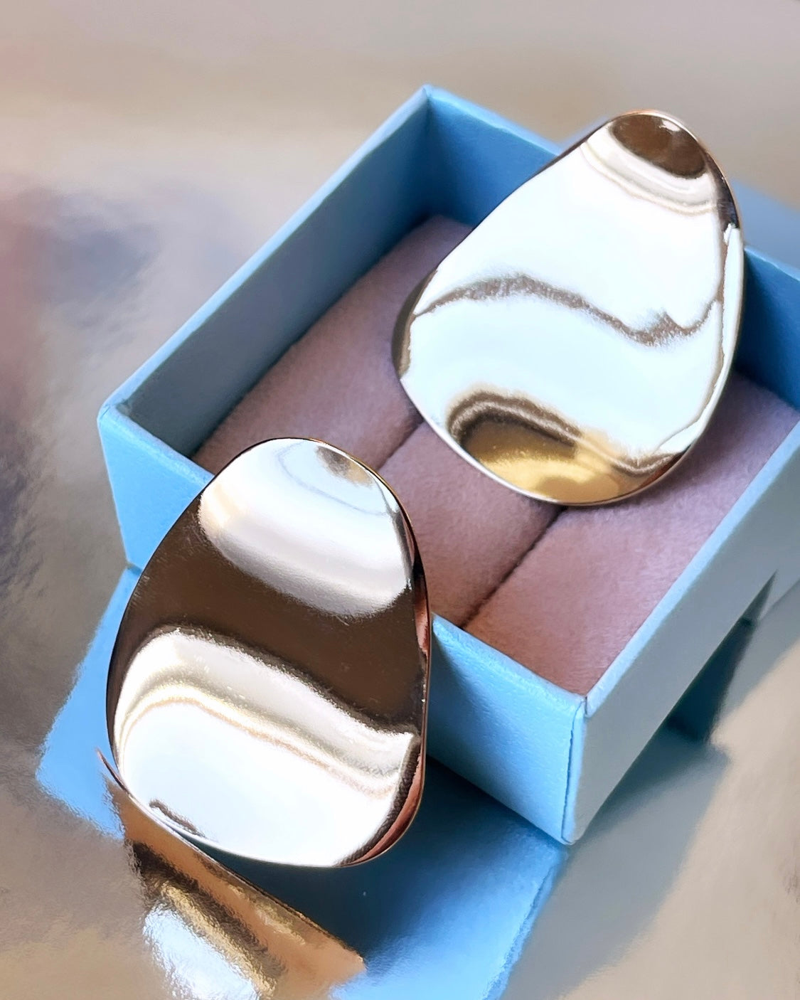 Maxi Organic Mirror Earring