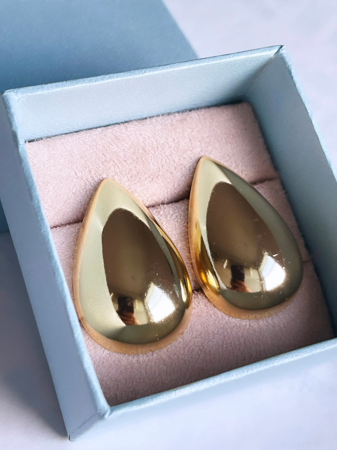 Glossy Maxi Flat Drop Earring