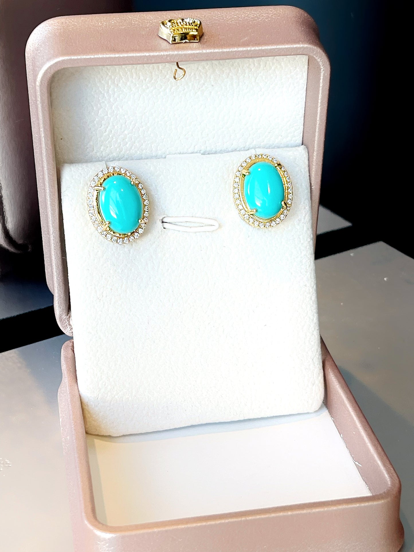 Pave Oval LabGem Earring