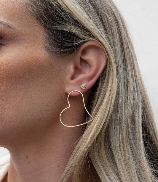 String Heart Earring