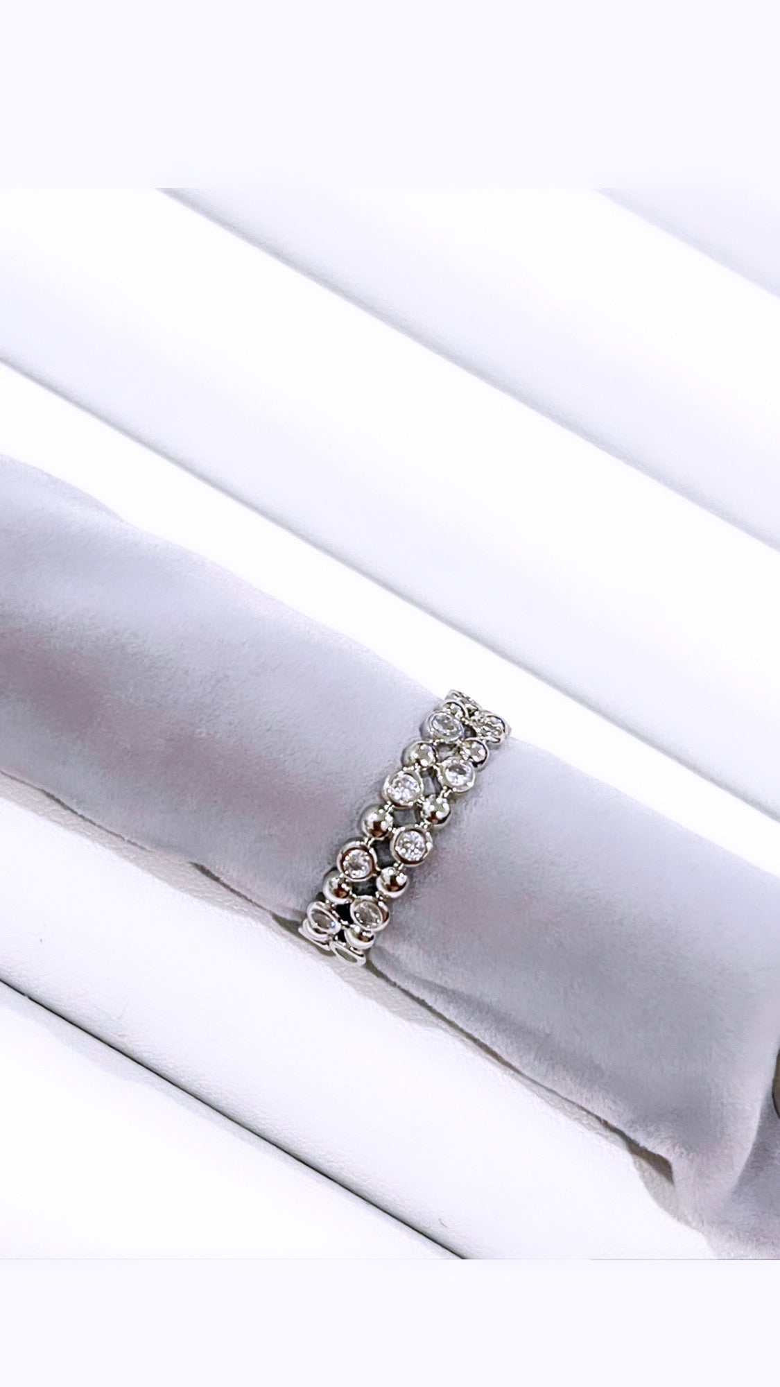 Zirconia Dots Dots Open Ring