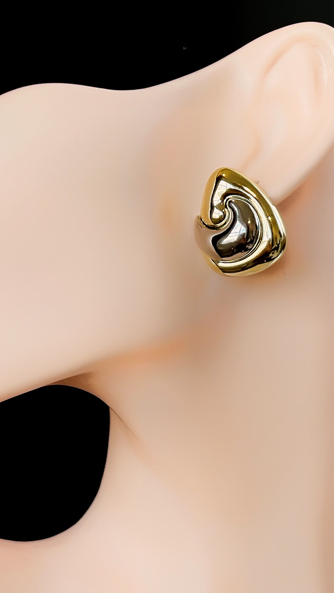 Swirl Mix Metal Earring