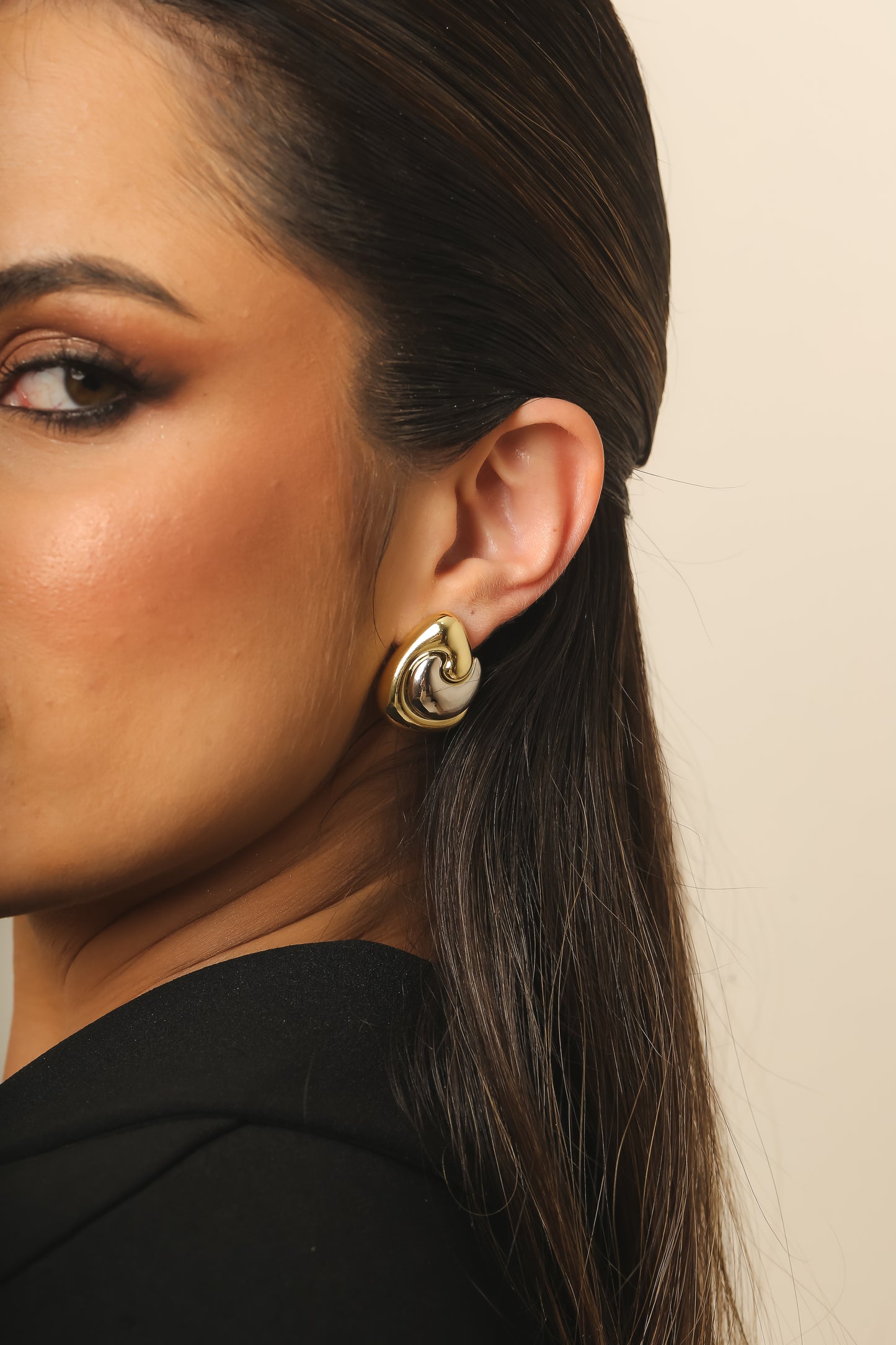 Swirl Mix Metal Earring