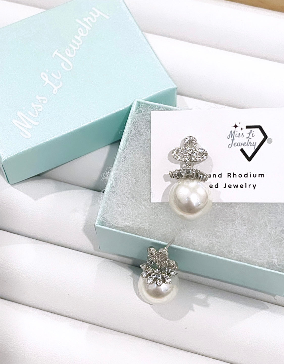 Princess Dangle Pearl Earrings