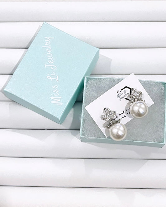 Princess Dangle Pearl Earrings