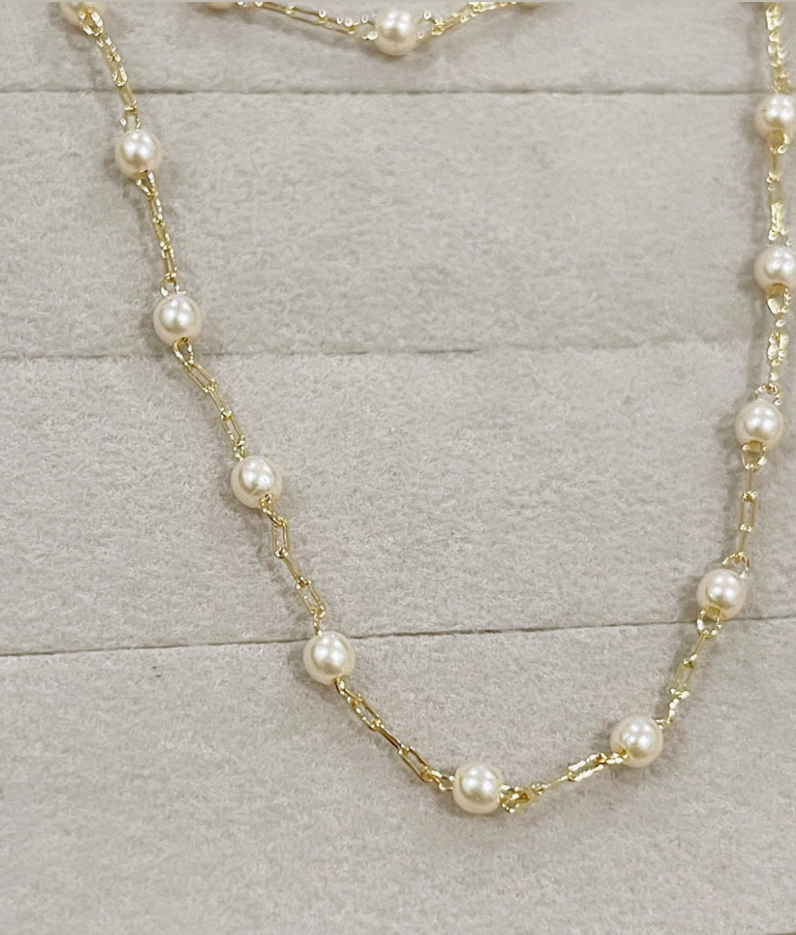 Long Petit Pearls Necklace