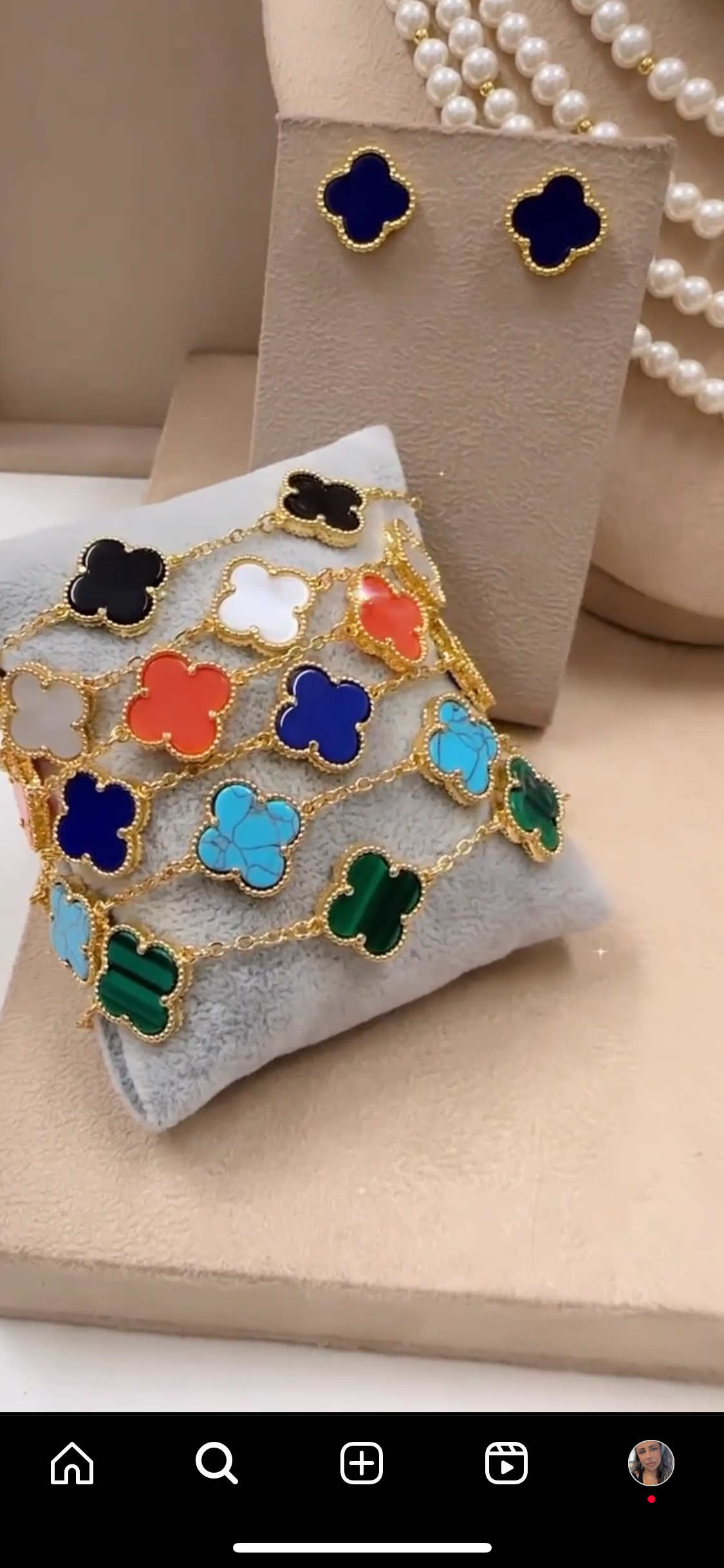 Inspiration Clover GemStone VC Designer Bracelet