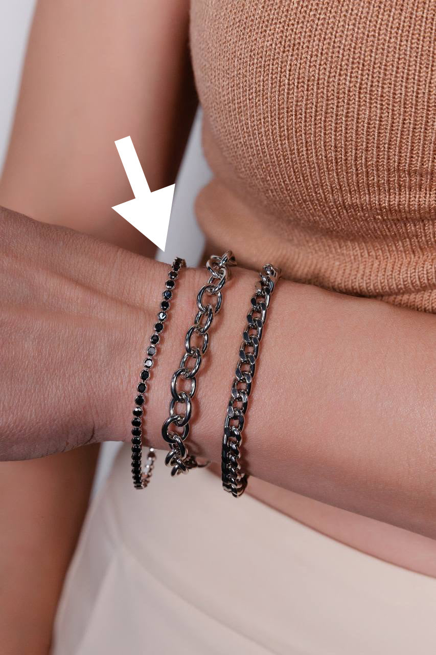 Black Tennis Bracelet