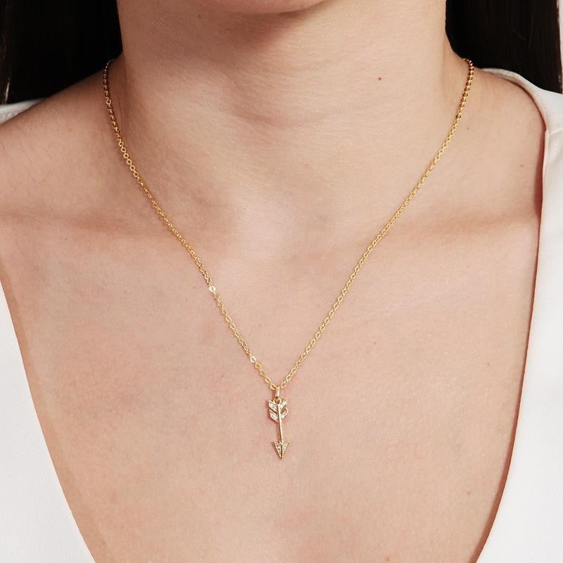 Pave Arrow Necklace