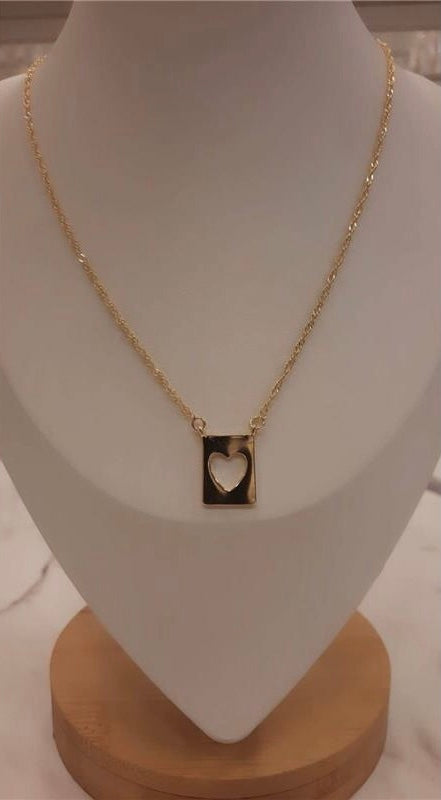 Heart Plaque Necklace