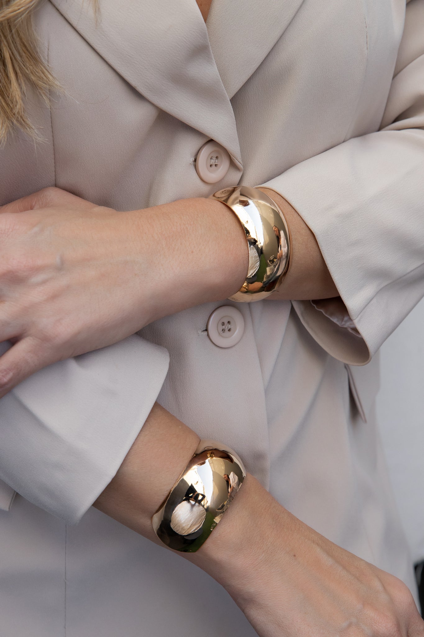 Sleek Dome Cuff Bracelet