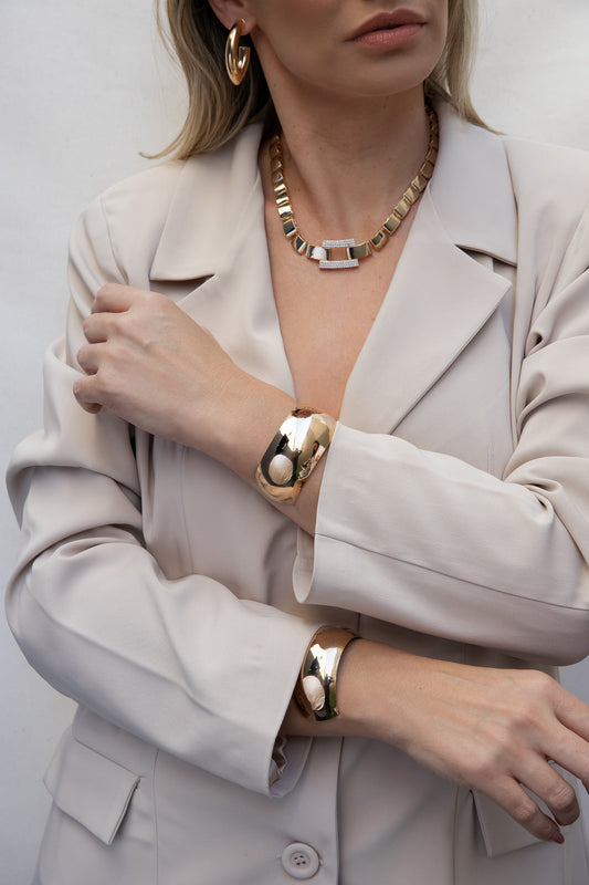 Sleek Dome Cuff Bracelet