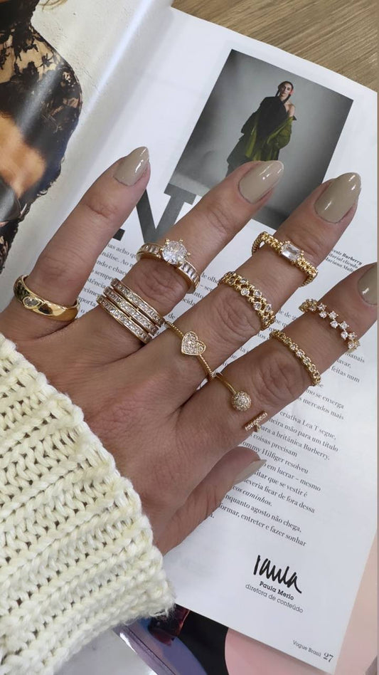 Triple Zirconia Open Ring