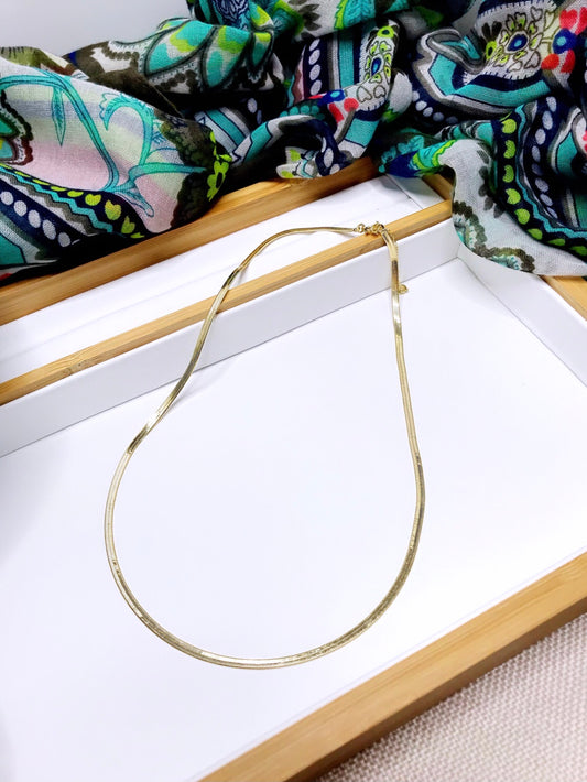 Herringbone 2MM Choker Necklace