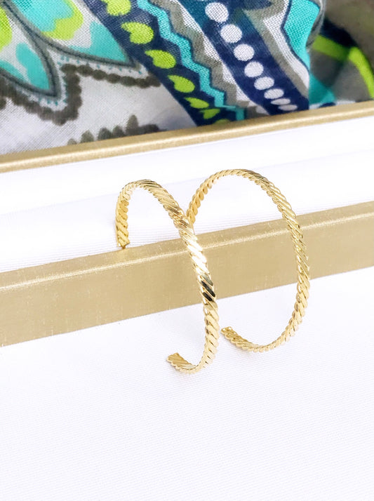 Texturized Hoop Earring