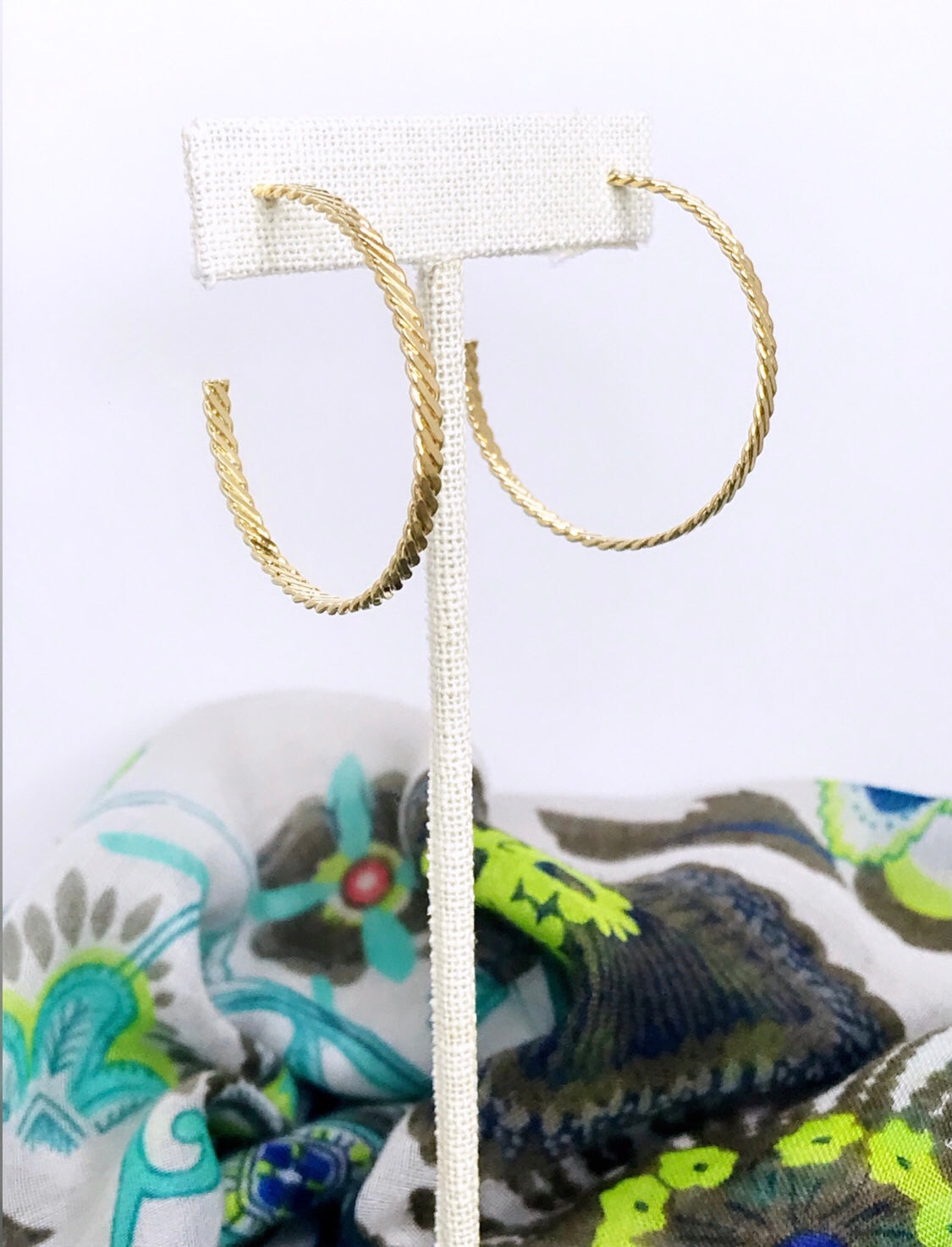 Texturized Hoop Earring