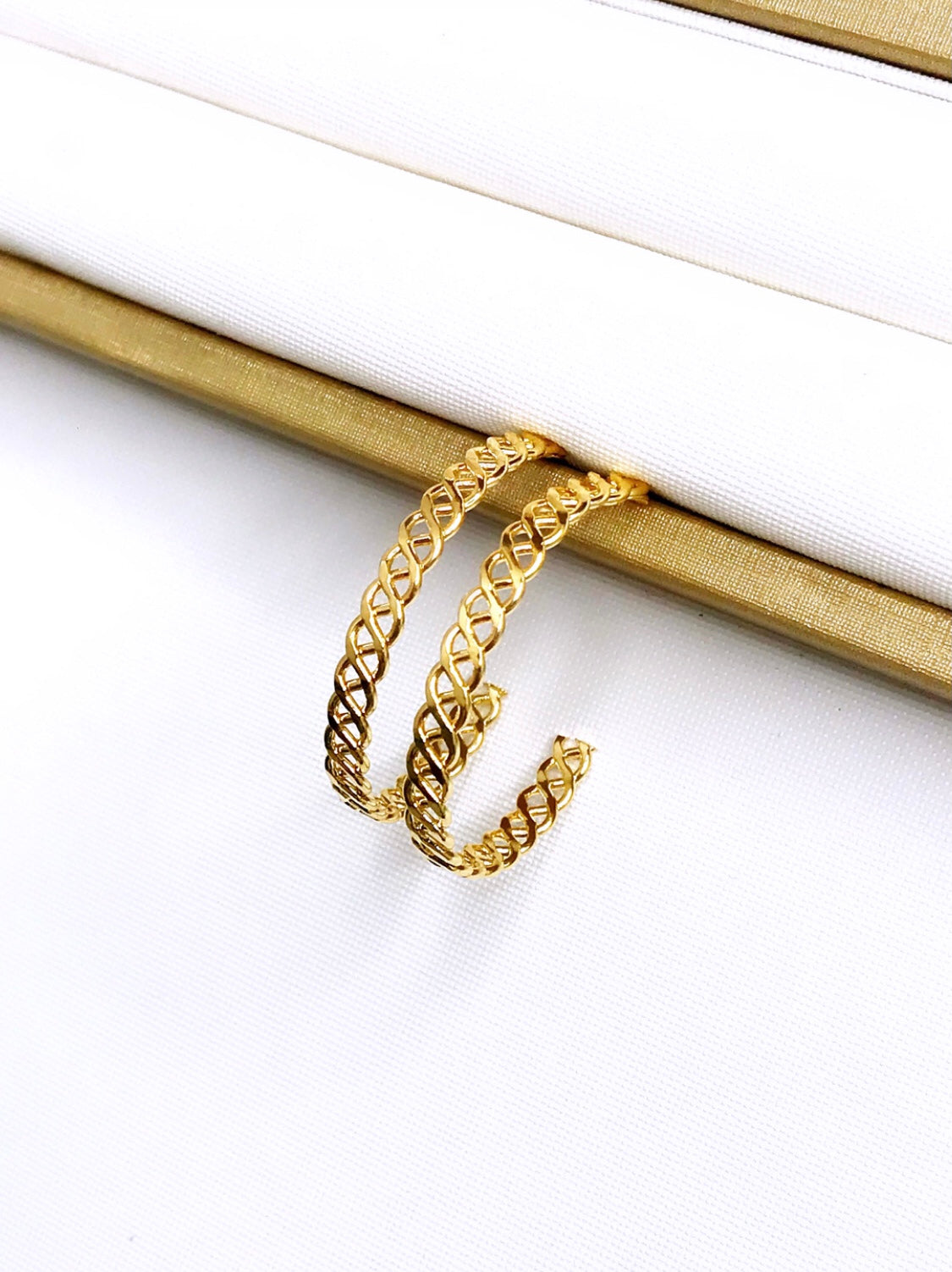 Texturized Hoop Earring