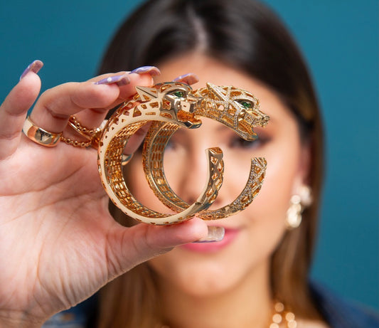 Lux Panther Cuff Bracelet