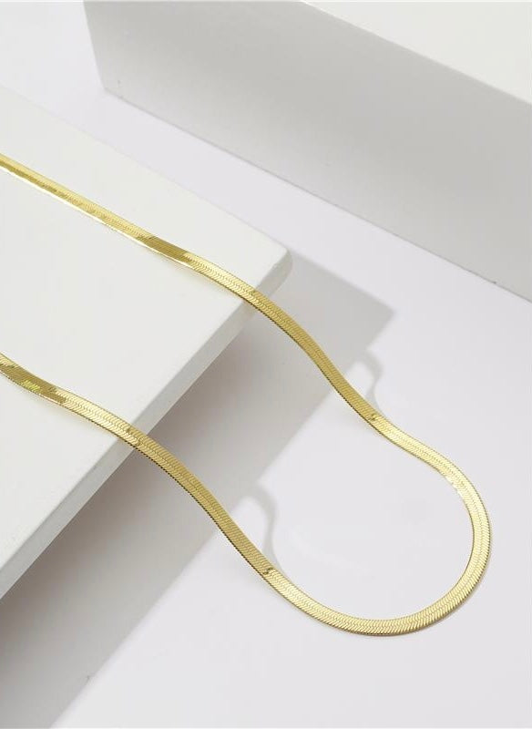 Herringbone 2MM Choker Necklace