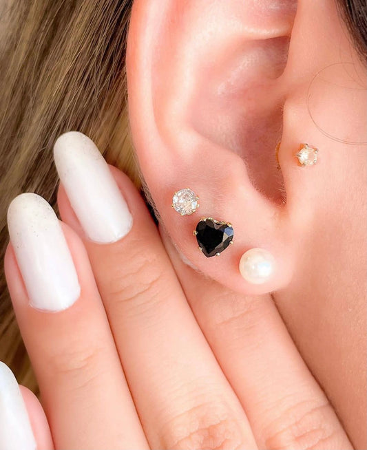 Trio Petit Solitaire Earring Set