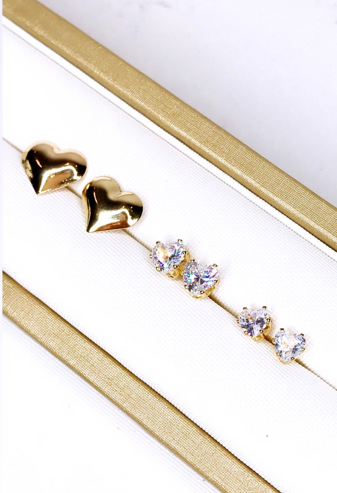 Trio Petit Solitaire Earring Set
