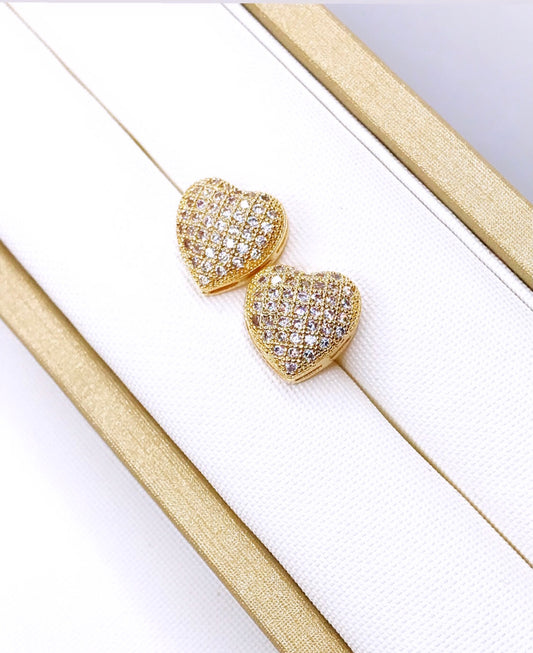Pave Heart Earring
