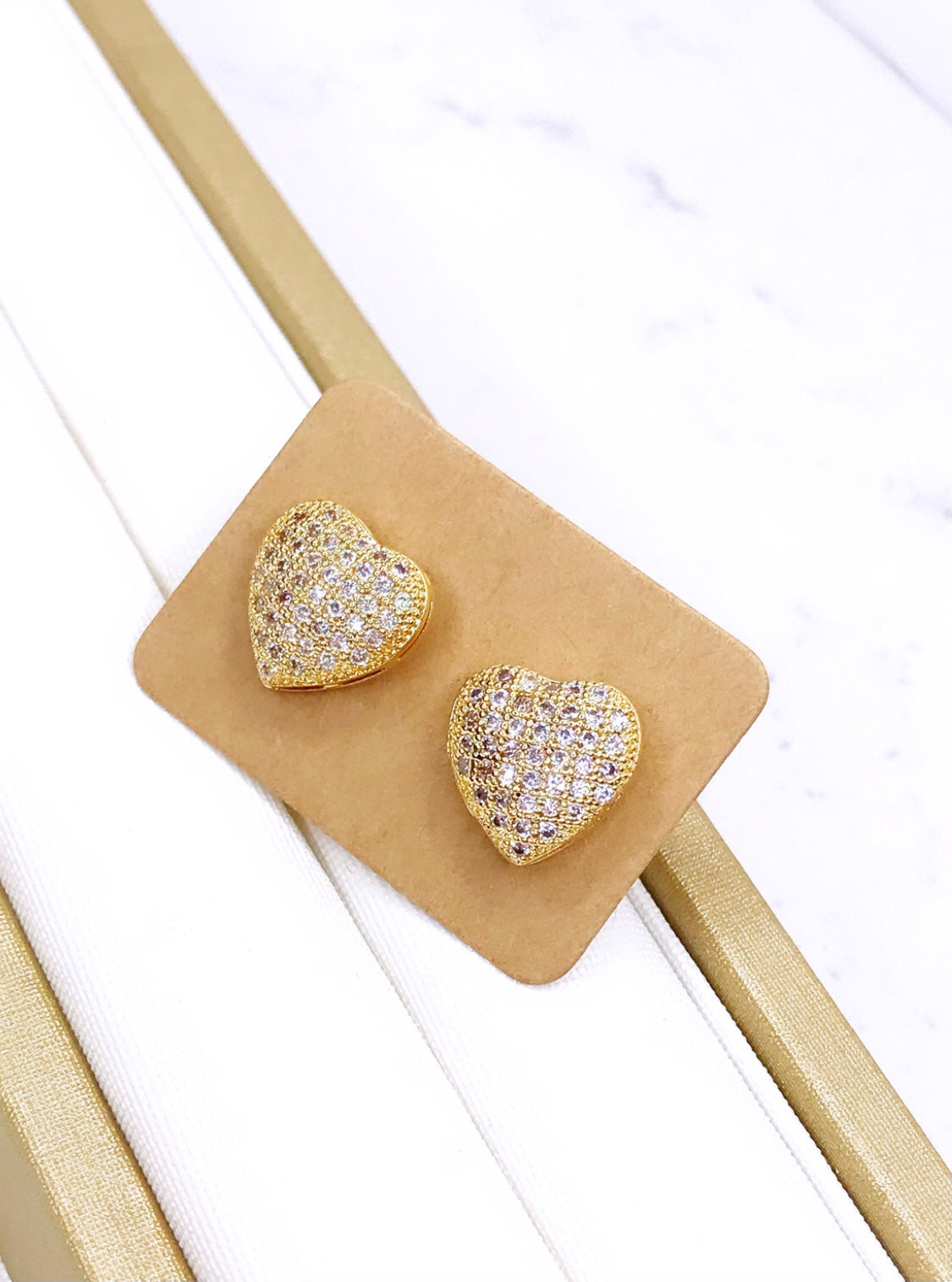 Pave Heart Earring