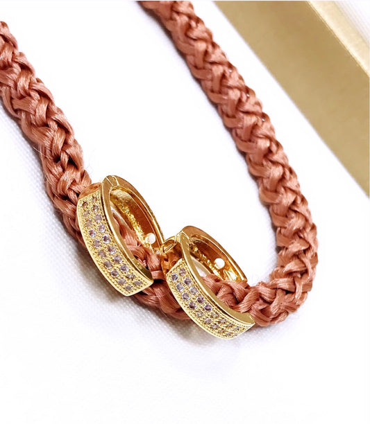 Small Double Pave Hoop Earring