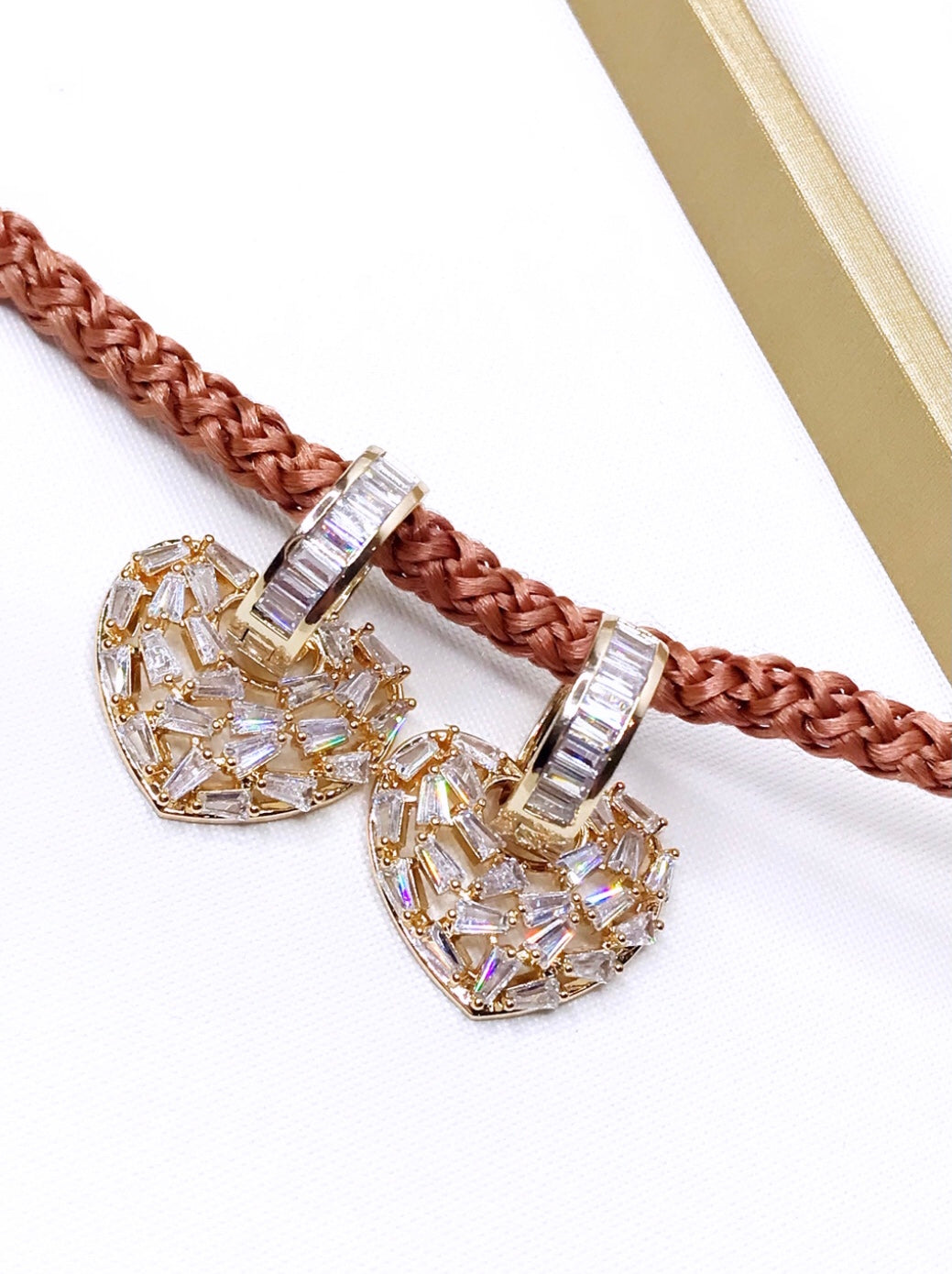 2 in 1 Zirconia Heart Hoop Earring