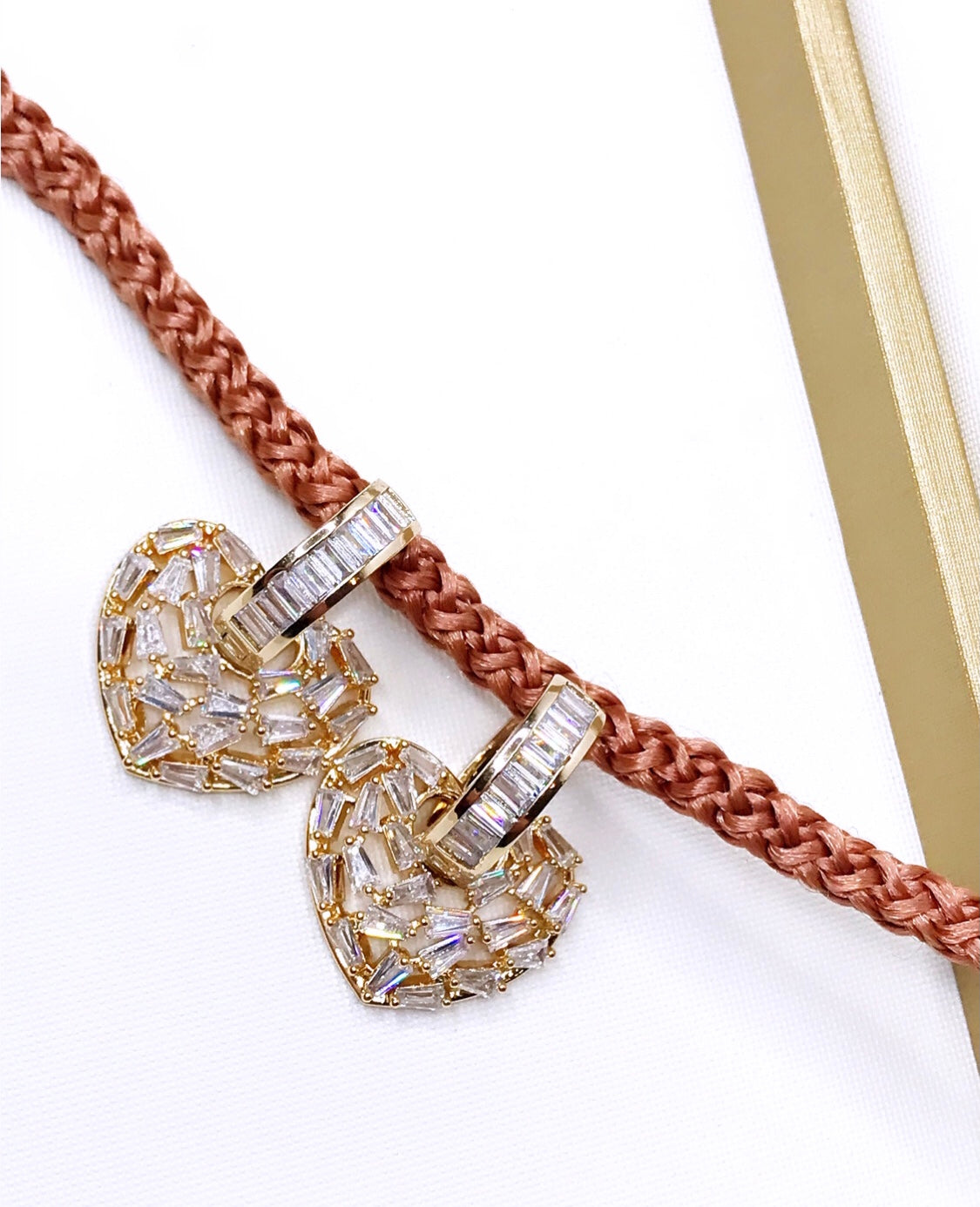 2 in 1 Zirconia Heart Hoop Earring