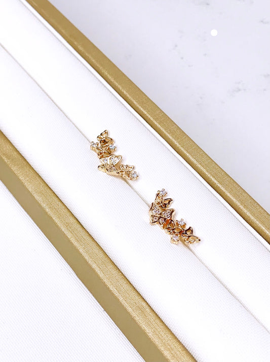 Hollow and Stud Butterflies Earring