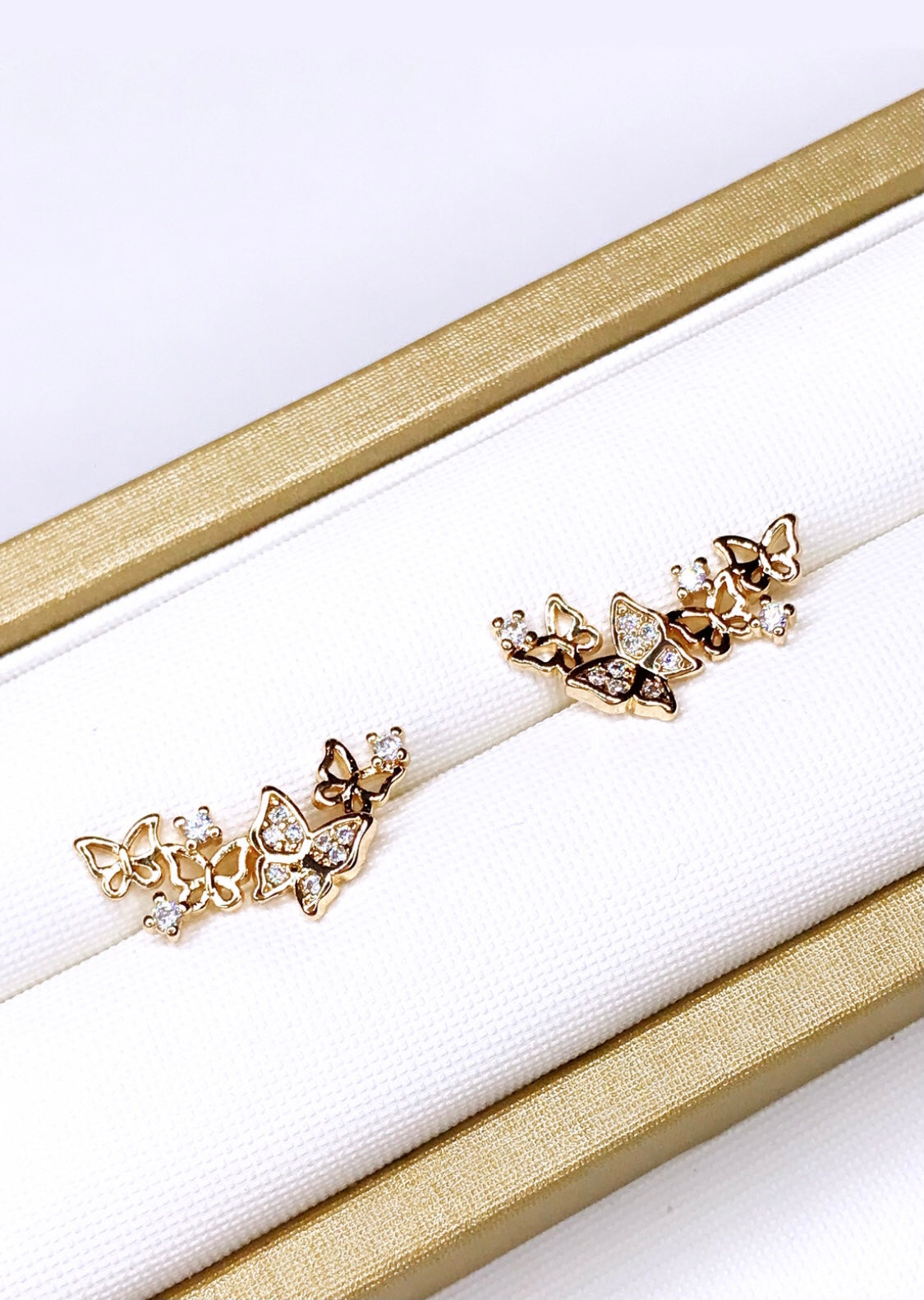 Hollow and Stud Butterflies Earring
